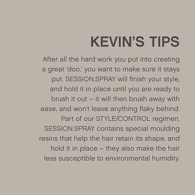 KEVIN.MURPHY SESSION.SPRAY - Strong Hold Finishing Hair Spray - For All Hair Types - Long Lasting Hold - Humidity Resistant Hair Care - 100 mL / 3.4 fl oz (Pack of 2)