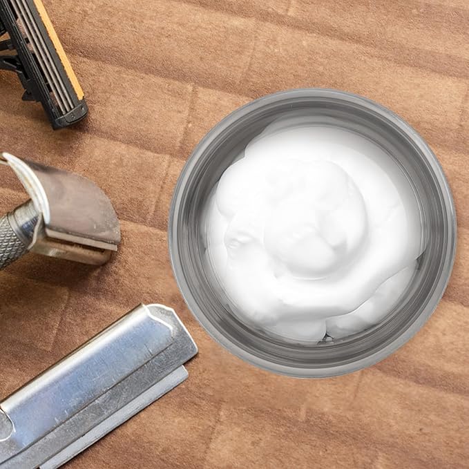 TOYANDONA Stainless Steel Shaving Soap Bowl Barber Bubble Bowl Shaving Cream Cup for Men Sturdy Suitable for Beard Care Random Style