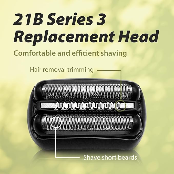 2Pack 21B Series 3Shaving Replacement Head, Foil & Cutter Razor Head Suitable for All S3 Shaver Replacement Heads, Compatible with 3040s 300s, 310s, 320s, 3050cc 360s 370cc-4, 3090cc Etc.