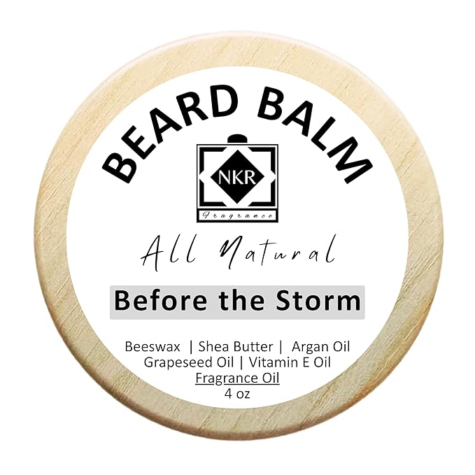 Beard Balm | Leave-in-Conditioner for Beard & Mustache | Natural Ingredients | Shea Butter & Argan Oil | Before the Storm
