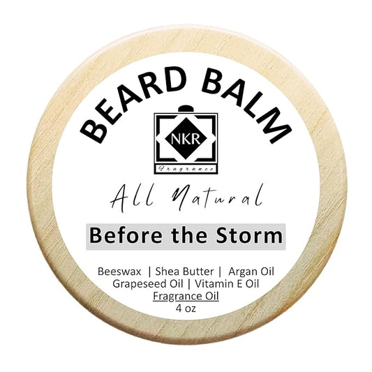Beard Balm | Leave-in-Conditioner for Beard & Mustache | Natural Ingredients | Shea Butter & Argan Oil | Before the Storm
