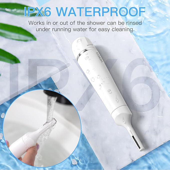 Ear Nose Hair Trimmer for Women, Eyebrow & Face Hair Trimmers, 3in1 Electric Facial Hair Trimmer, Waterproof & Rechargeable Women's Face Hair Remover Portable (White)