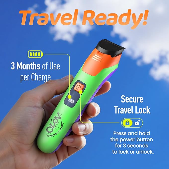 Electric Beard Trimmer for Men,Nose Hair Trimmer & Electric Razor 10-in-1 Grooming Kit Cordless Shaver Gift-Ready for Men(Greenish Orange)
