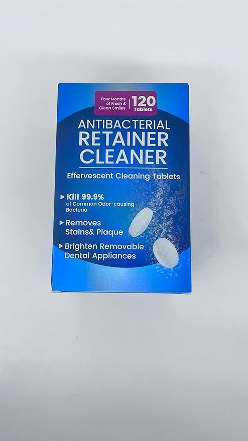 Retainer Cleanser Tablets 23mm.Ultrasonic Retainer Cleaner Tablets for Dentures and Invisalign - Effective Dental Cleaning for Teeth and Retainers-120pack