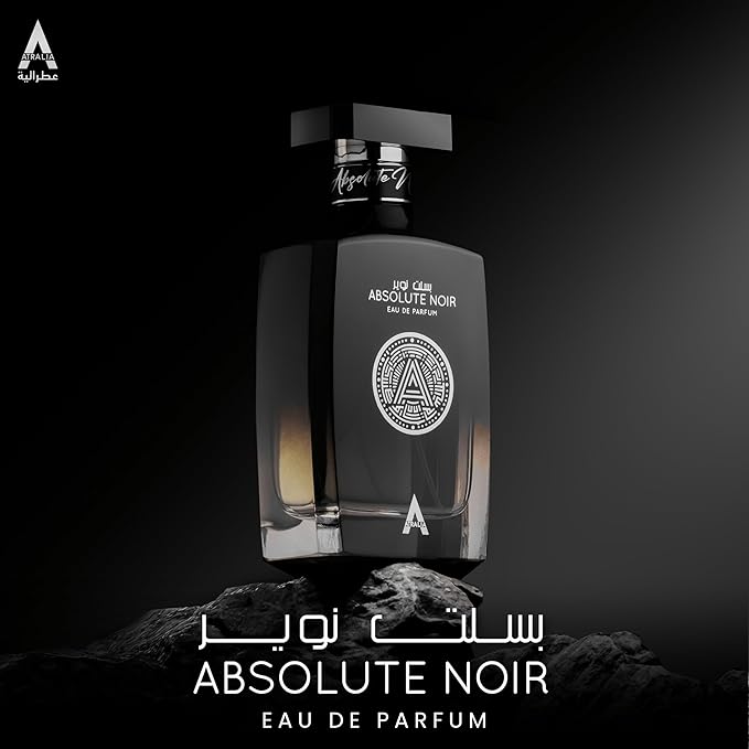 Absolute Noir Eau De Parfum for Men 100Ml 3.4Oz - Luxurious and Long Lasting Fragrances with Top Notes of Bergamot, Lemon, Grapefruit, Pink Pepper