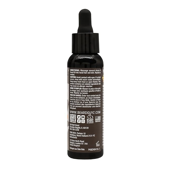 Beard Guyz Beard Oil – Lightweight Beard Moisturizer & Conditioner – Softens Facial Hair, Hydrates Skin Under Beard, Reduces Itch & Frizz – Men’s Grooming Oil, 2 oz