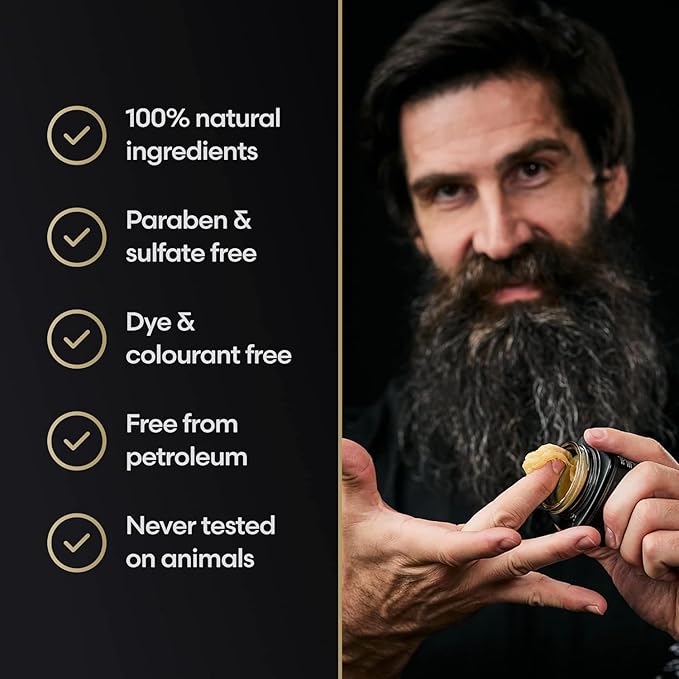 Gentlemen's Beard & Mustache Wax for Men by Beard Struggle - Viking Beard Wax Helps to Tame Style & Groom - Platinum Collection - Aesir's Triumph - Moustache Wax, 50g / 1.76 US. oz.