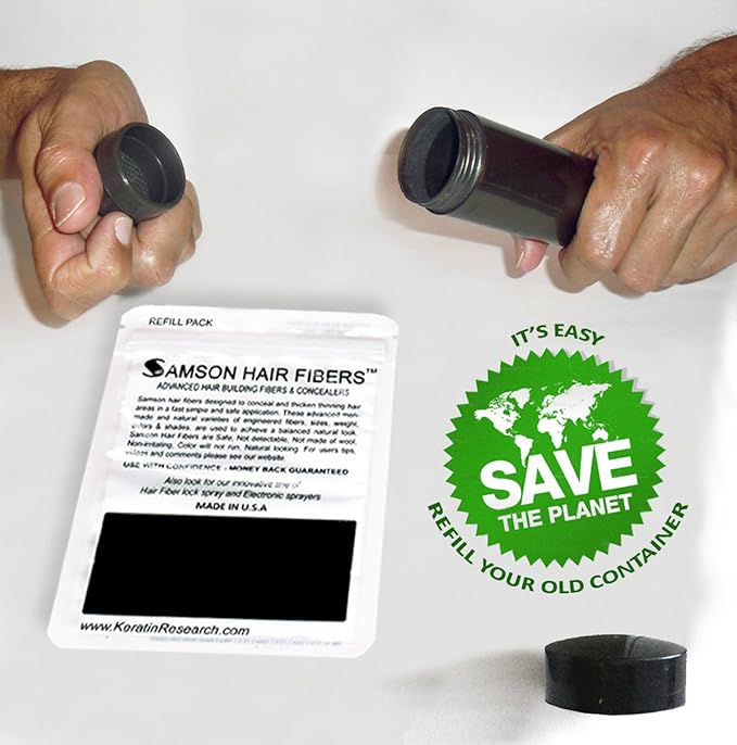 for Thinning Hair - 100% Undetectable Natural Formula - Completely Conceals Hair Loss in Seconds. Covers bald spots. Thicken your hair instantly - 25 Grams Refill (WHITE)