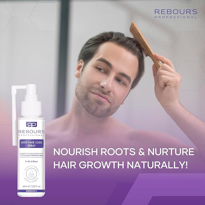 Hair Regrowth Treatment with 5% Procapil – Anti Hair Loss & Hair Growth Spray for Stronger, Fuller Hair – Residue-Free Formula – Suitable for All Hair Types (Pack of 4)