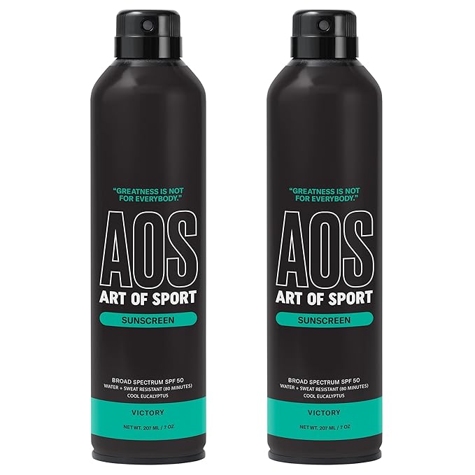 Art of Sport Sunscreen Spray, SPF 50 UVA/UVB Protection, Water Resistant, Victory Eucalyptus Scent, 7 oz, 2 pack