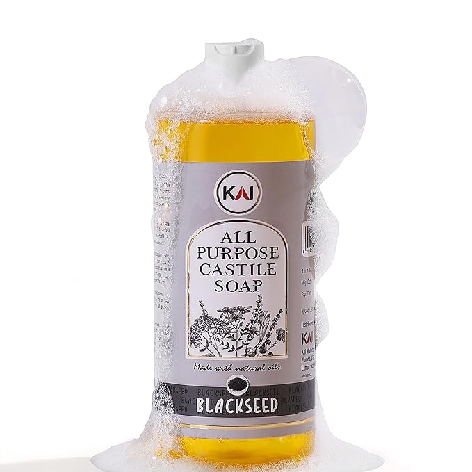 Black Seed Liquid Castile Soap; Concentrated and All-Purpose; Use for All Natural Body Wash, Face Cleanser, Hair Shampoo, Hands, Dishes, Laundry, Floors, and Pets; 32 Ounce (1 Pack)