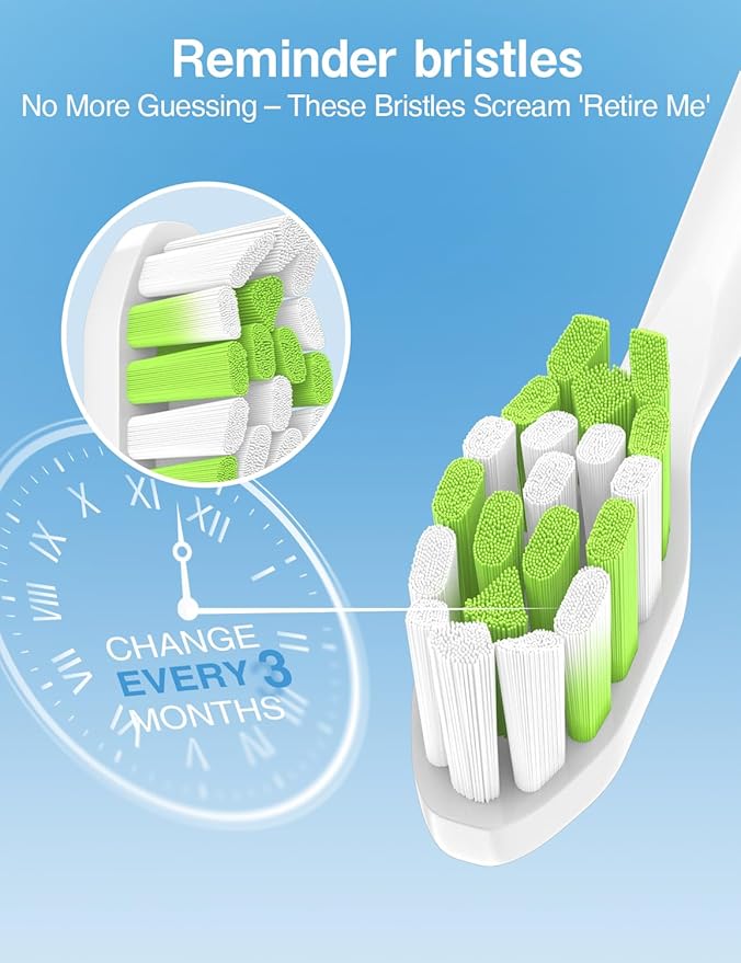 Replacement Toothbrush Heads for Philips Sonicare W C2 Electric Toothbrush Heads Compatible with Sonicare 4100 5100 5300 6100 C1 G2 Snap-on Electric Tooth Brush Handle, 8 Count, White