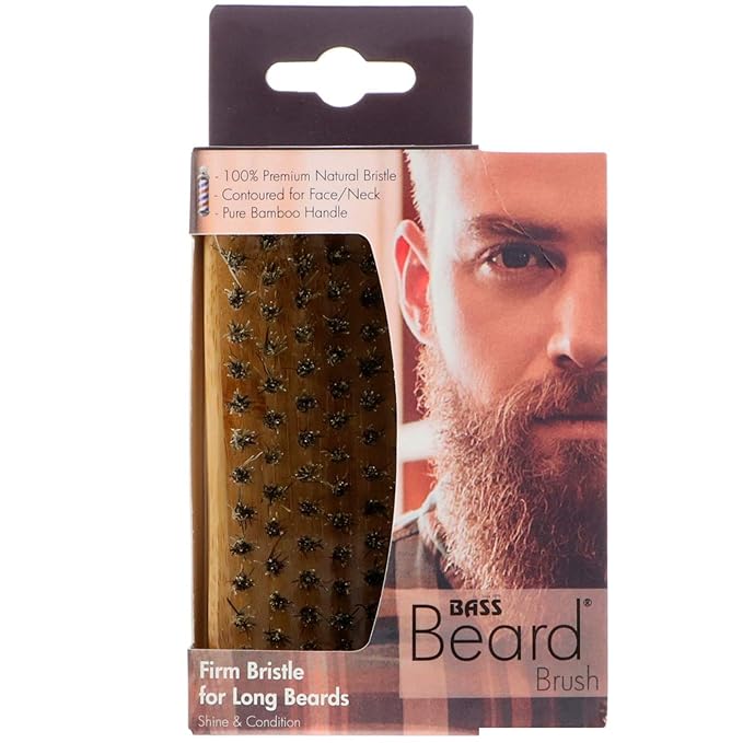 Bass Brushes Natural Bristle Beard Brush, 1 EA