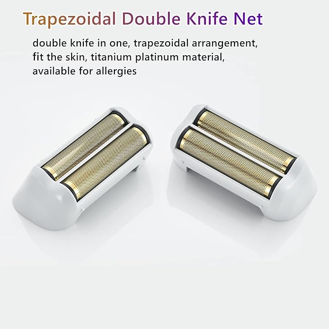 3 Pack Pro Shaver Replacement Foil and Cutters Compatible with andis No.17150/17155/17200 Shaver ProFoil Lithium Replacement Golden