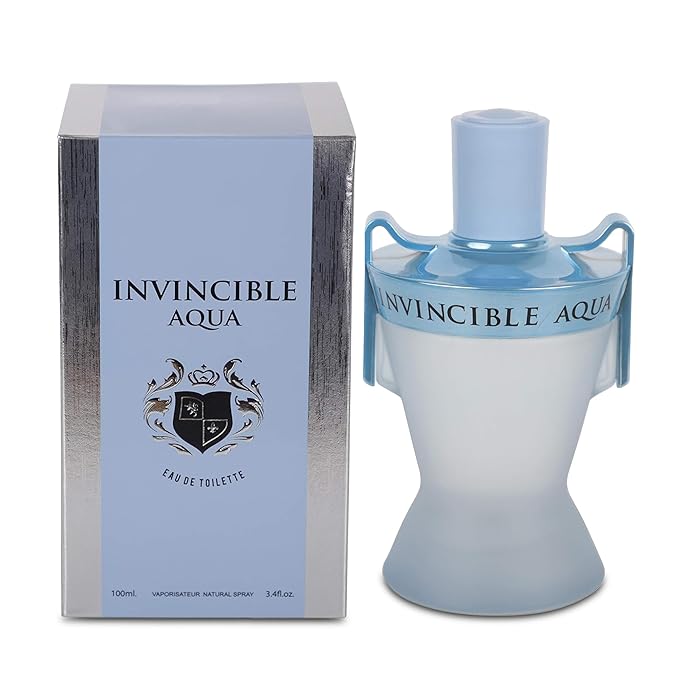 Invincible Aqua Men Cologne Fresh Scent Eau De Toilette Spray, Fragrance For Men Long-Lasting Cologne Choice For Daily Wear Elegant 100ml Bottle