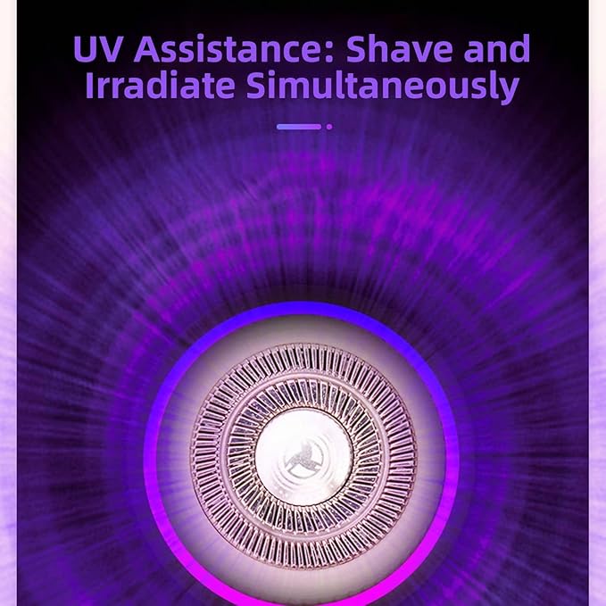 Facial Hair Remover, Painless Electric Face Razor for Coarse Hair, Gentle Micro-Trimming with Led Light, Portable Design for Upper Lip, Chin & Jawline (Pink)