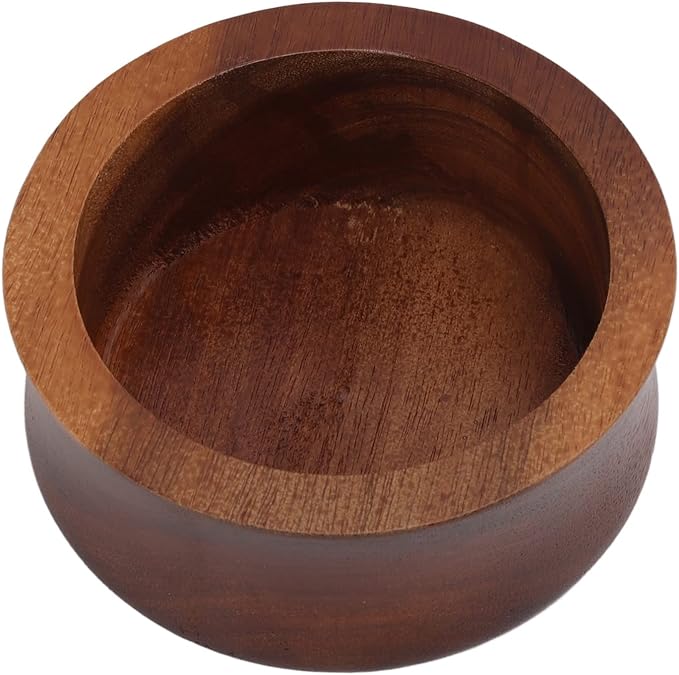 TOPINCN Men Wooden Shaving Brush Bowl Cup Foam Bowl Tool Mug Shaving Bowl Maple Wooden Scrub Bowl Serve Bowl Shaver Serving Bowl Chimney Brushes