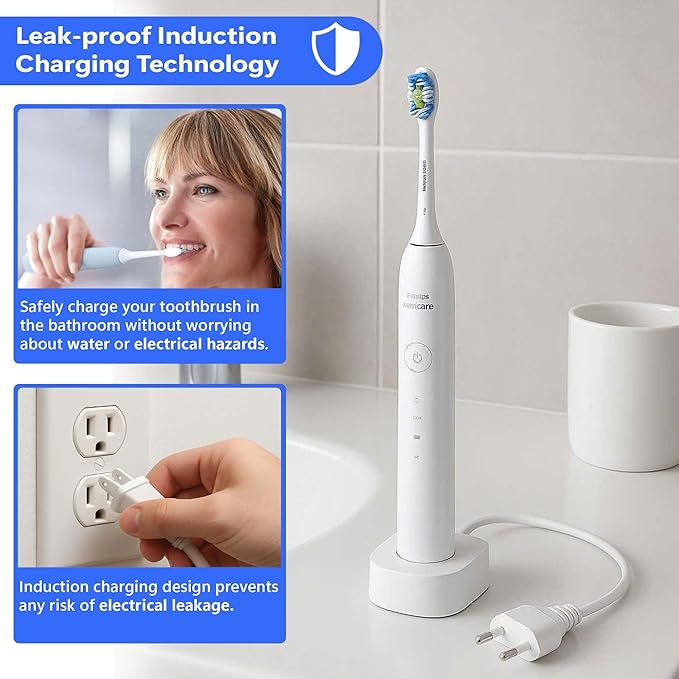 Replacement Charger Base for Philips Sonicare Electric Toothbrush HX6100 Compatible with 4100 5100 5300 6100 6500 9000 Series, Waterproof for Philips Sonicare Charger for Kids & Travel Cord