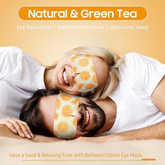 Steam Eye Mask, 10Packs Heated Eye Mask, Self Heating Disposable SPA Warm Compress for Eyes Sleep Mask, Travel Essentials & Relaxation Gifts, Valentine's Day Gifts (Orange Scent)