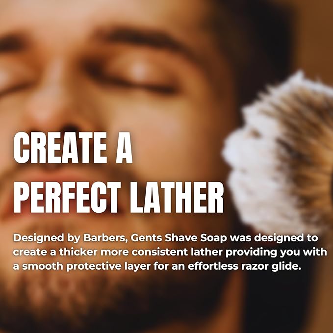 GENTS Men’s Traditional Wet Shaving Kit - 3 Piece Stainless Steel Set with Steel Bowl, Natural Shave Soap & Synthetic Brush - Perfect Grooming Gift