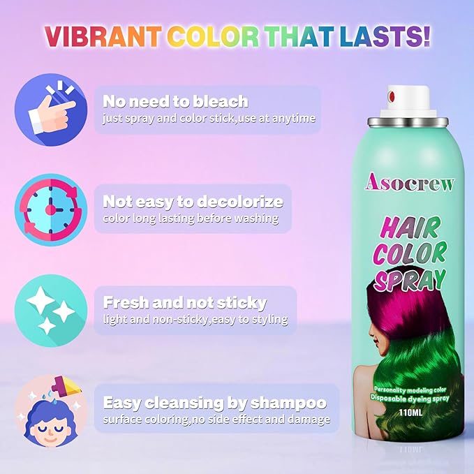 Temporay Hair Color spray (Gold, 110ML)