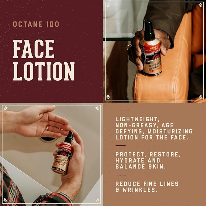 18.21 Man Made Original Sweet Tobacco Scent 3-in-1 Body Wash and Octane 300 Face Lotion 2-Pack Bundle, All Hair & Skin Types for Men, Strengthens and Moisturizes in a Manly Aroma