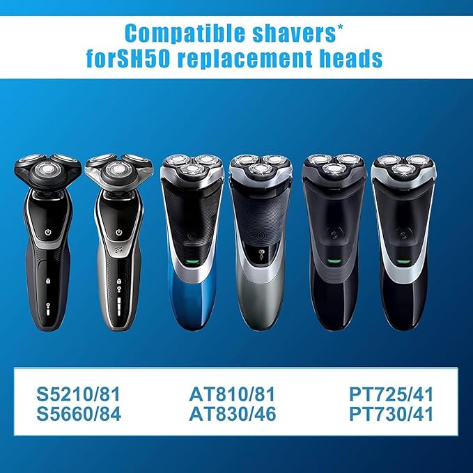 9 Pack SH50 Replacement Heads Double Blades Compatible with Philips Replacement Norelco 5000 Replacement Electric Shaving Head Razor Blades