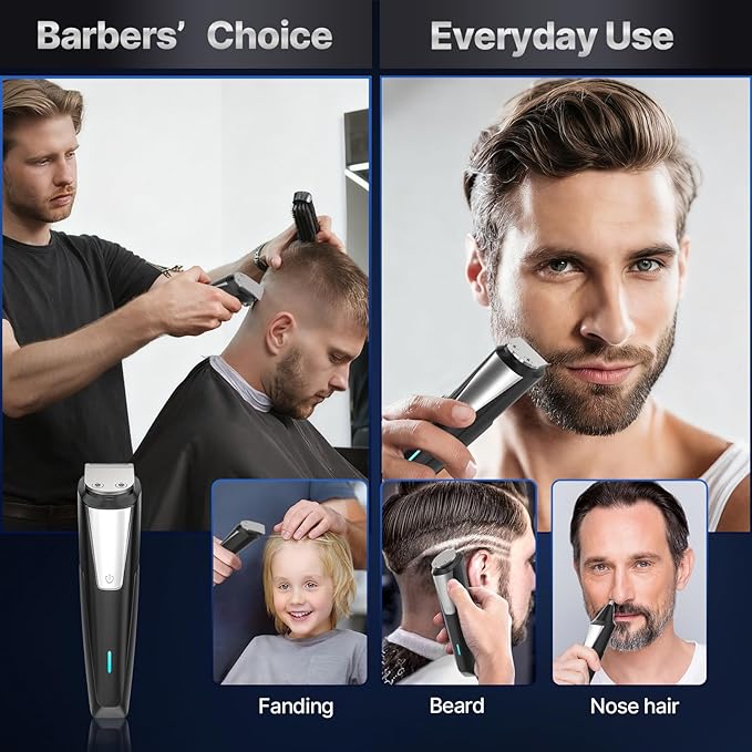 Valano Professional Beard Trimmer Men's Hair Clippers for Men All-in-One Self-Sharpening Electric Blades Mustache Grooming Kit Gift for Men Boyfriend Husband Family
