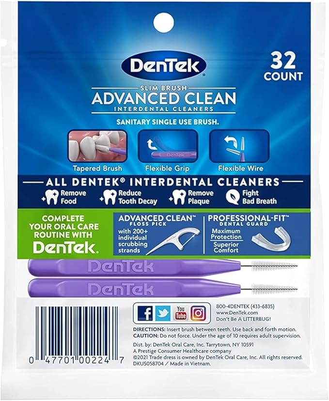 DenTek - Slim Brush Interdental Cleaners - 32PK - Pack of 2 by DenTek