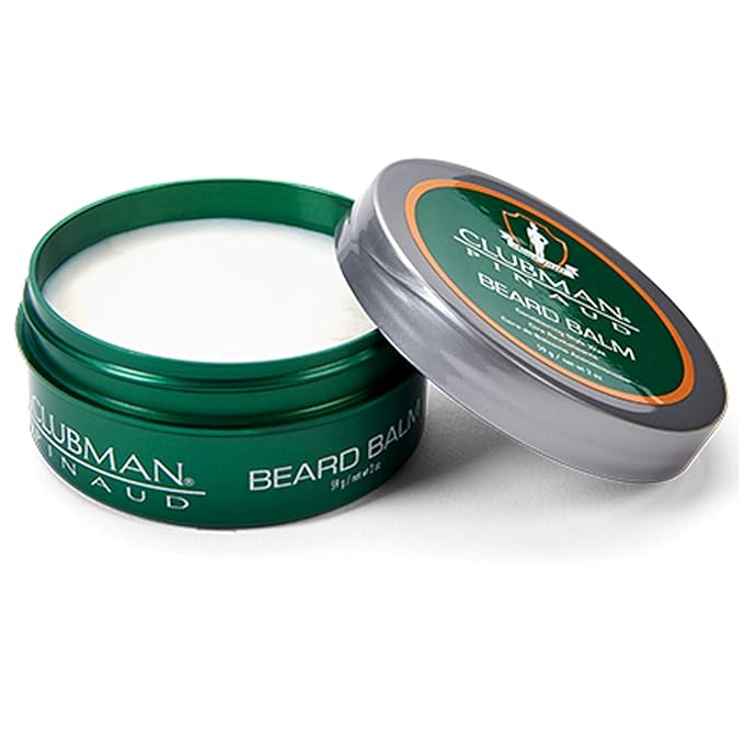 Clubman Pinaud Beard Balm – Nourishing & Conditioning Beard Balm for Men, Strong Hold, 2 oz