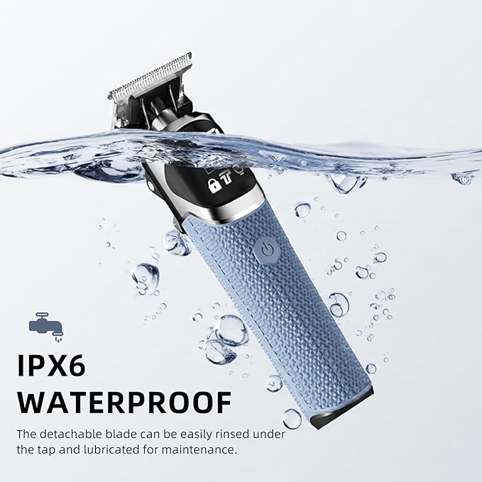 Ufree 6-in-1 Professional Beard Trimmer for Men, IPX6 Waterproof Electric Shaver Razor, Cordless Body Hair Trimmer for Mustache, Nose, Type-C Mens Gooming Kits, Birthday Valentines Gifts for Him