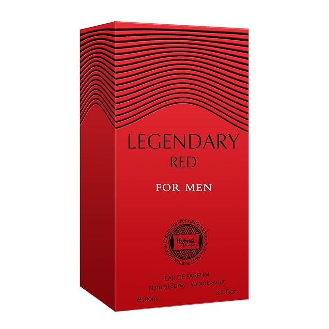 Hybrid & Company Legendary Red For Men Eau De Parfum Vaporisateur Natural Spray 3.4 Fl Oz