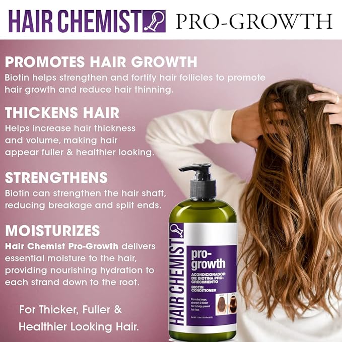 Hair Chemist Pro-Growth Conditioner with Biotin 33.8 oz. - Conditioner for Thinning Hair & Hair Growth