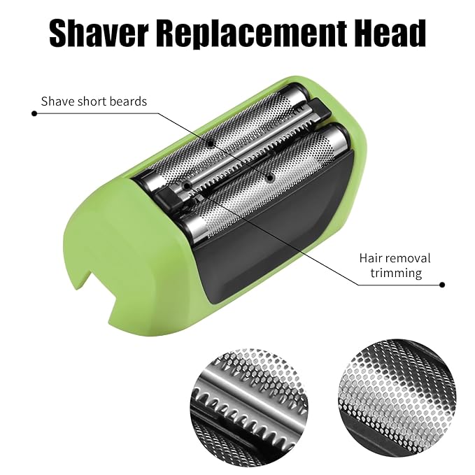 7045-2101 Shaver Head Replacement Foils&Cutters and Head Compatible with wahl Green lifeproof 7061 Series (Green-2 PCS)