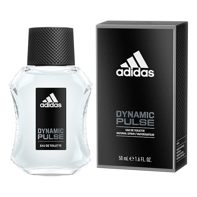 Adidas Dynamic Pulse Eau de Toilette 1.7 fl oz (Pack of 1), Notes of Mint, Apple, and Wood, Men's Fragrance, Long Lasting, Sporty Fragrance, Travel Size