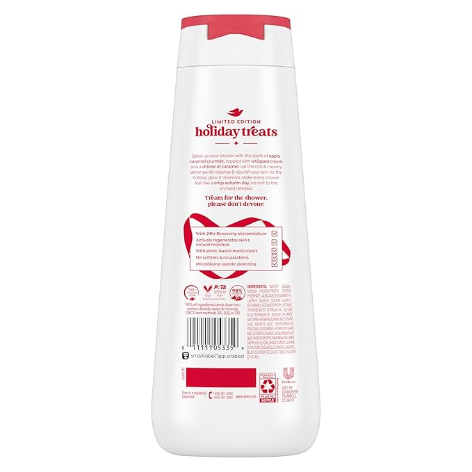 Dove Limited Edition Holiday Treats Body Wash for Deep Nourishment Apple Cider Carmel 20 oz