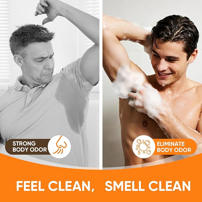 RYH 3 PCS Persimmon Soap Bar for Body Odor Control–Deodorizing & Eliminating Body Odor for Old People Smell, Natural Deodorant Persimmon Bar Soap, Organic Body Wash Soap for Women & Men
