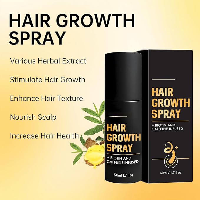 5% Minoxidil Hair Growth Spray for Fuller Hair, Enhance Hair Vitality & Shine, Suitable for All Hair Types For Women & Men, 1.7floz/50ml