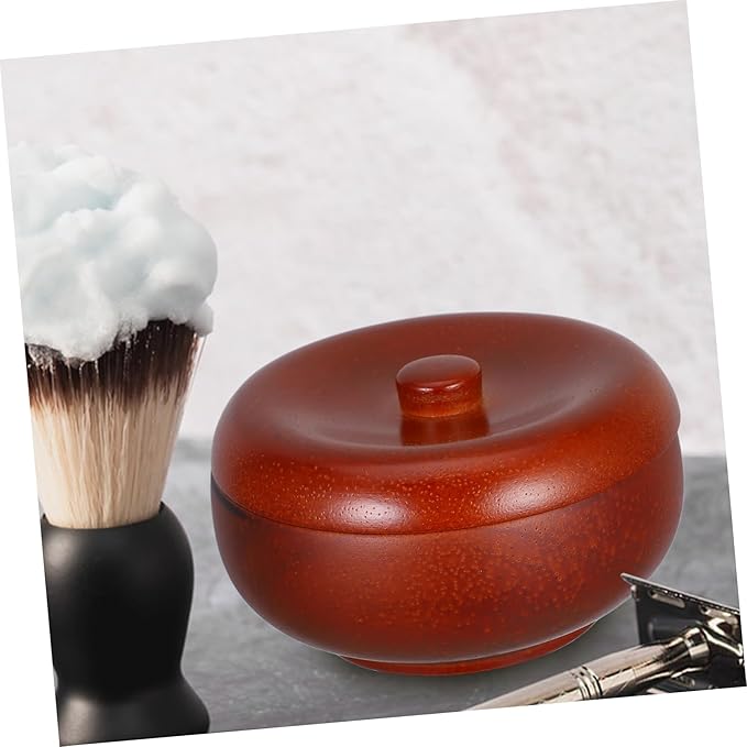 PRETYZOOM Men Shaving Soap Bowl Cup Skin Friendly Cream Holder for Outstanding Grooming Experience Facial Cleansing Tool for Men Shaving Routine Includes Lid