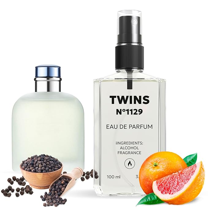 TWINS Impression of Light Blue Pour Homme | Perfume for Men Eau de Parfum | No.1129 | 3.4 Fl Oz / 100 ml