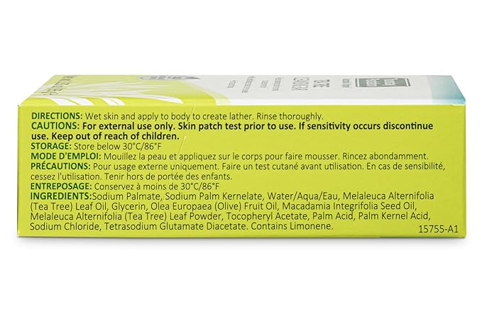 Thursday Plantation Tea Tree Cleansing Bar for Acne-prone Skin on Face and Body 3.35 oz
