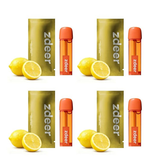 ZDEER Electric Oral Spray Refill Pods, Sea Salt Lime Flavor (4 Pods), Alcohol-Free Breath Spray