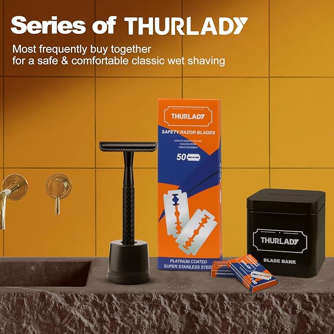 Safety Razor Stand, Safety Razor Holder (Matte Black)