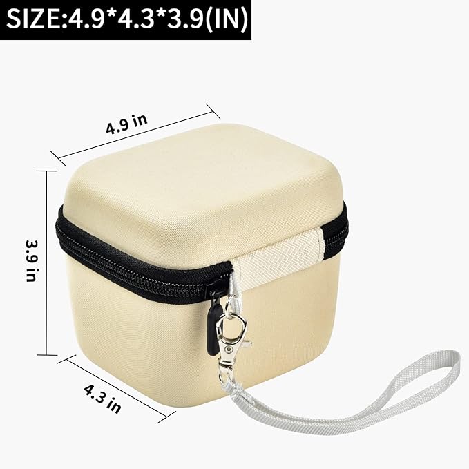 Case for Skull Shaver Electric Pitbull Pro Razor, Hard Travel Rotary Men Head Shavers Beard Trimmer Storage Carrying Box with Zipper Mesh Pocket for Men's Gold Pro Mustache Grooming Kit, Beige-Only