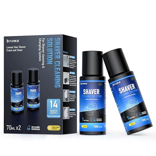 2 Pack Cleaner Fluid Refill 14 Month Supply for Braun Clean & Renew CCR, Shaver Cleaning & Care Refill Kit with Upgraded Formula for Gentle Deep Cleansing（cartridge NOT included）