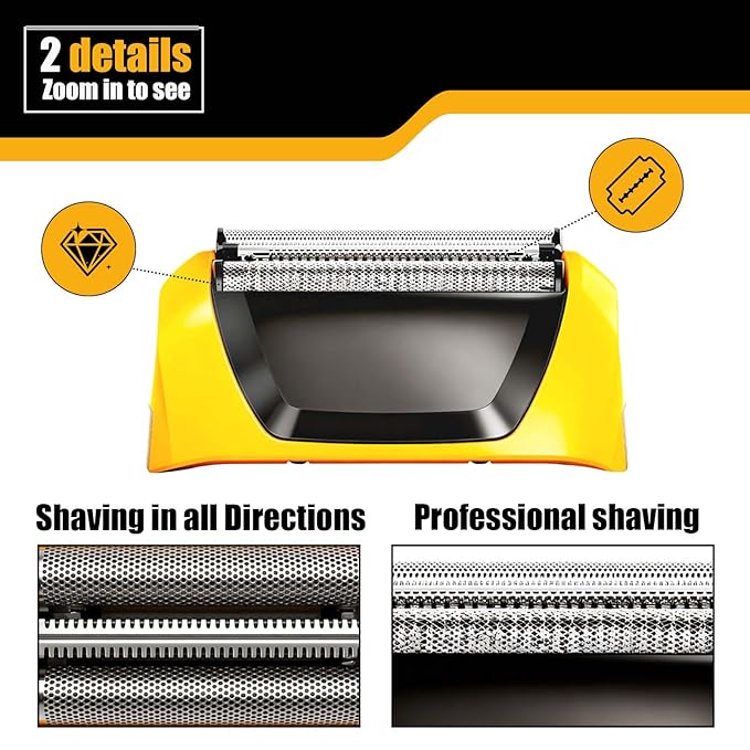 Shaver Replacement Foil Head for Wahl Yellow Lifeproof Foil Shaver Series 7061 Model 7045-100.2 Count