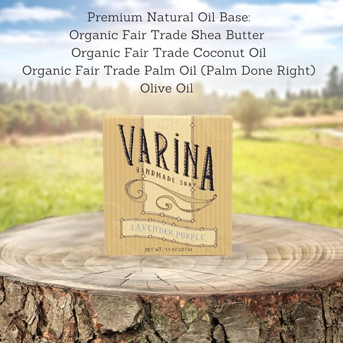 Lavender Purple Bar Soap – Floral Herbal Scent – 3 Pack