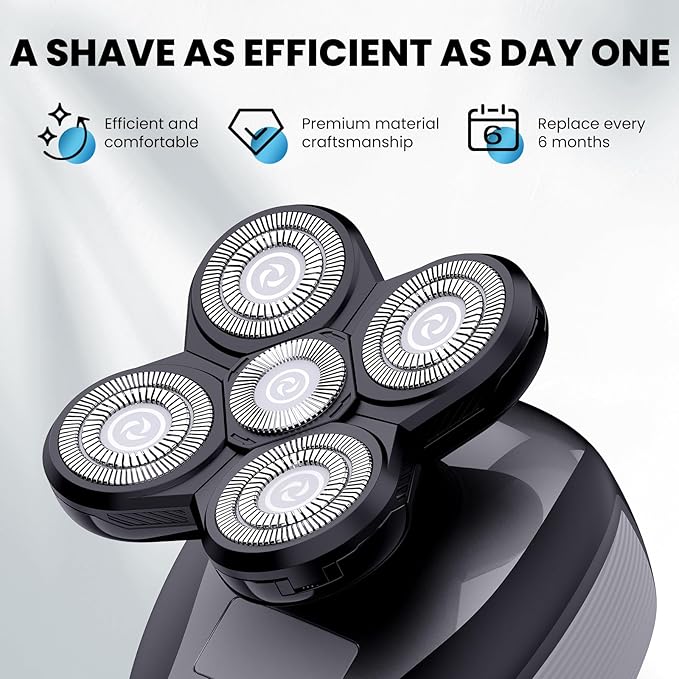 2 Pack Shaver Replacement Blades Compatible with Freebird Head Shaver,Head and Face Electric Razor Shaver Head Head Shaver Replacement Heads for Men (2)