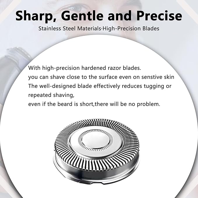 SH90 Replacement Heads Compatible with Philips Norelco Series 9000 Series 8000 S9511 S8950 S9311 Shaving Head Cutter, Upgrade 9000 replacement blades,6 Pieces