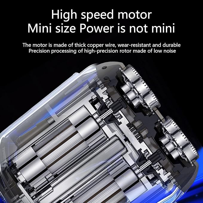 Mini Electric Shaver for Men and Women, Dual Head Portable Razor with Smart Sensor, Compact Travel Size Pocket Shaver, USB-C Rechargeable, Wet & Dry IPX6 Waterproof, Low Noise, Easy to Clean
